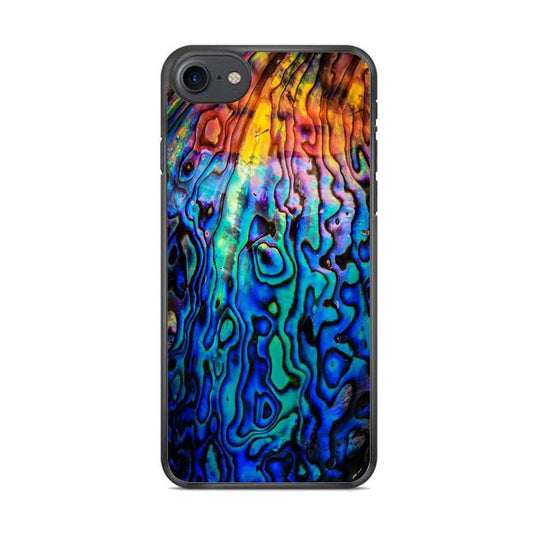 Abalone Shell Colorful iPhone 8 Case-Rubber / Black (2D Case)-Xtracase