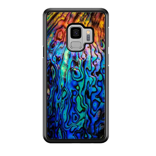 Abalone Shell Colorful Samsung Galaxy S9 Case-Rubber / Black (2D Case)-Xtracase