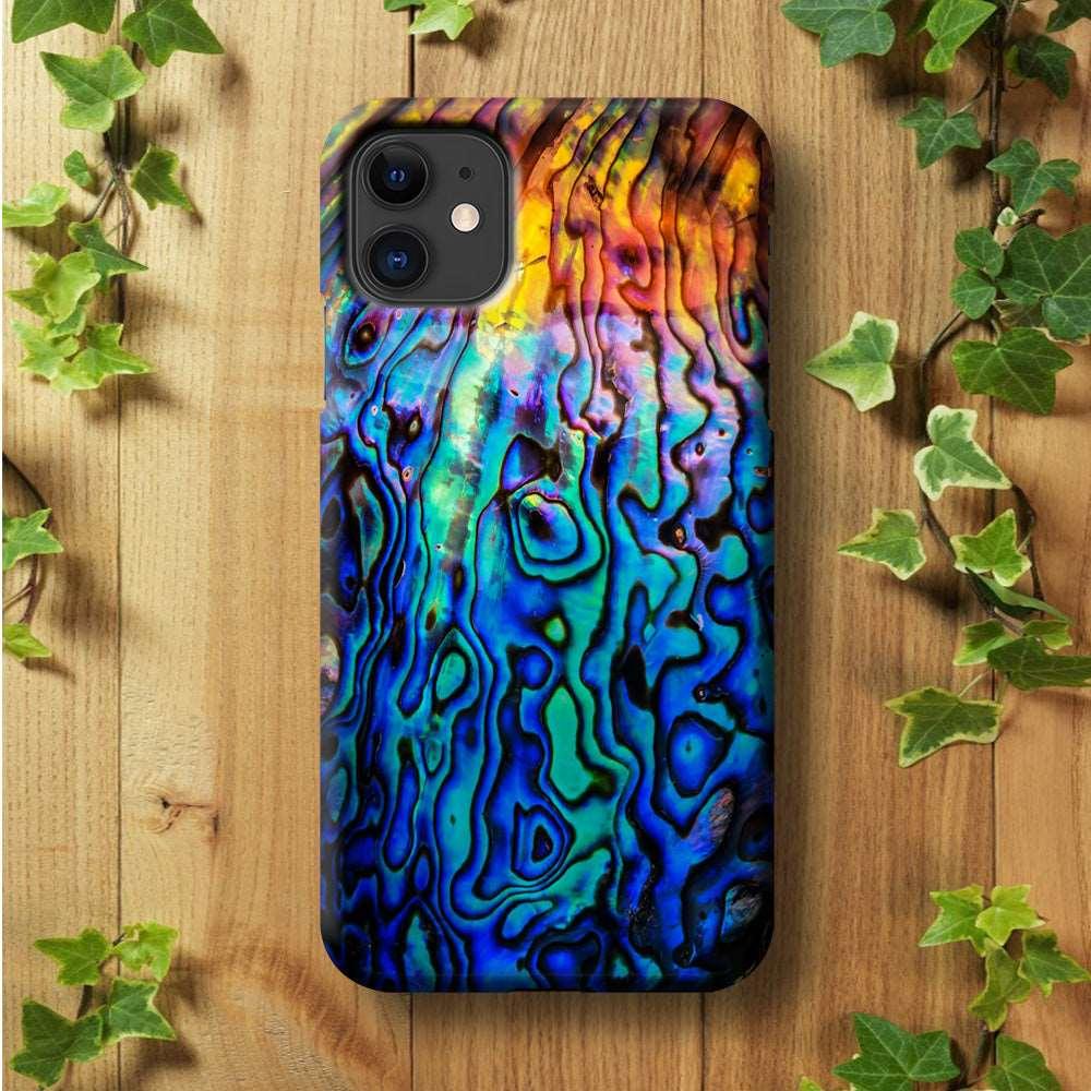 Abalone Shell Colorful iPhone 11 Case-Plastic / Full Wrap (3D Case)-Xtracase