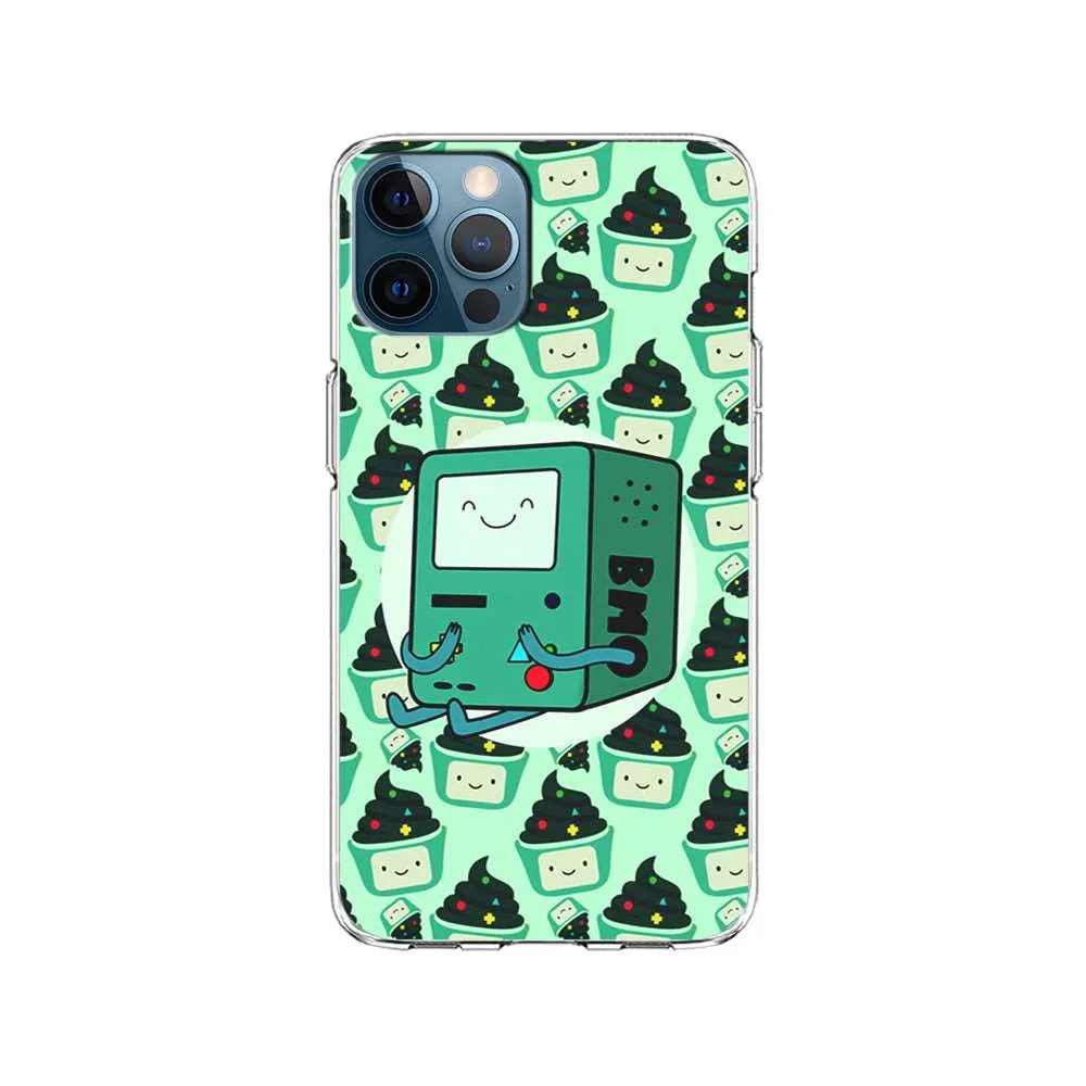 Adventure Time BMO Cartoon iPhone 14 Pro Case-Clear Soft Case-Xtracase