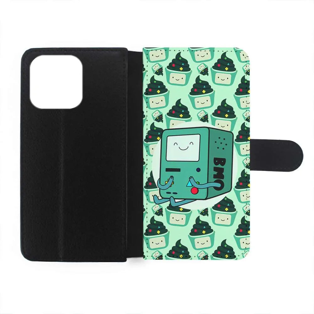 Adventure Time BMO Cartoon iPhone 14 Pro Case-Flip Wallet Case-Xtracase