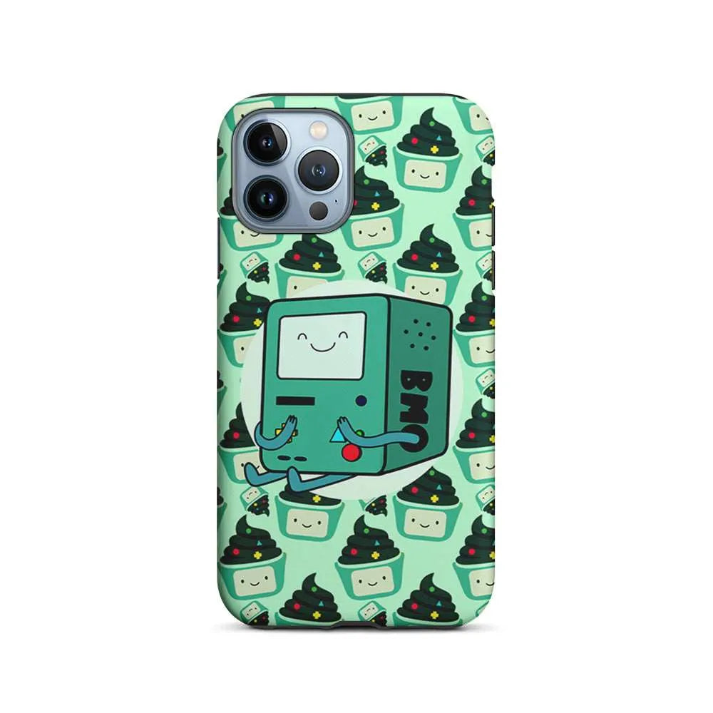 Adventure Time BMO Cartoon iPhone 15 Pro Case-2 in 1 Tough Case-Xtracase