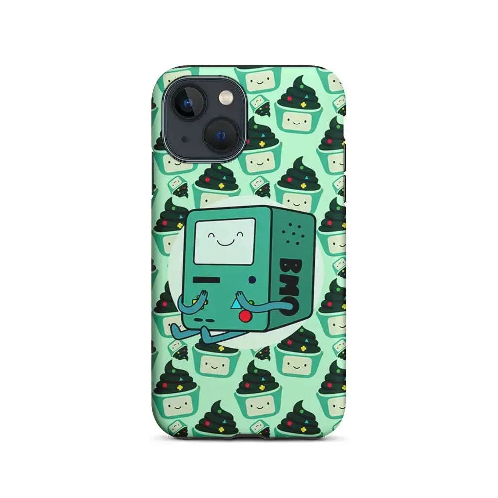 Adventure Time BMO Cartoon iPhone 13 Mini Case-2 in 1 Tough Case-Xtracase