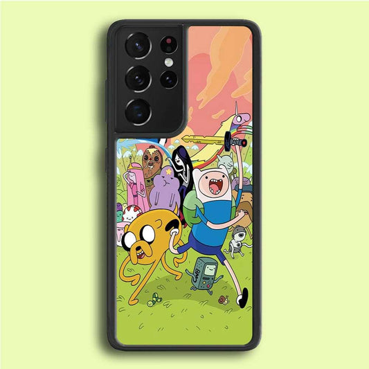 Adventure Time Character Samsung Galaxy S21 Ultra Case-Plastic / Full Wrap (3D Case)-Xtracase
