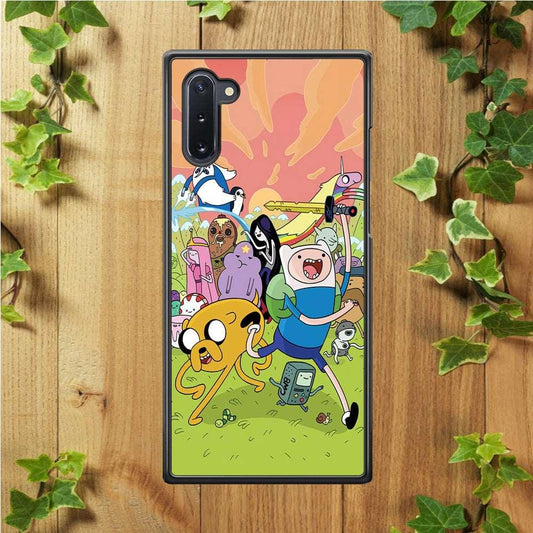 Adventure Time Character Samsung Galaxy Note 10 Case-Rubber / Black (2D Case)-Xtracase