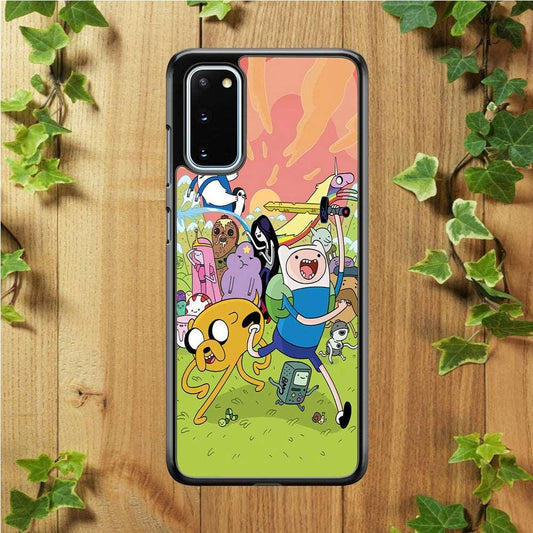 Adventure Time Character Samsung Galaxy S20 Case-Rubber / Black (2D Case)-Xtracase