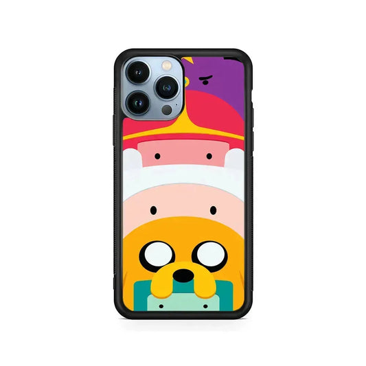 Adventure Time Family iPhone 15 Pro Max Case-Rubber / Black (2D Case)-Xtracase