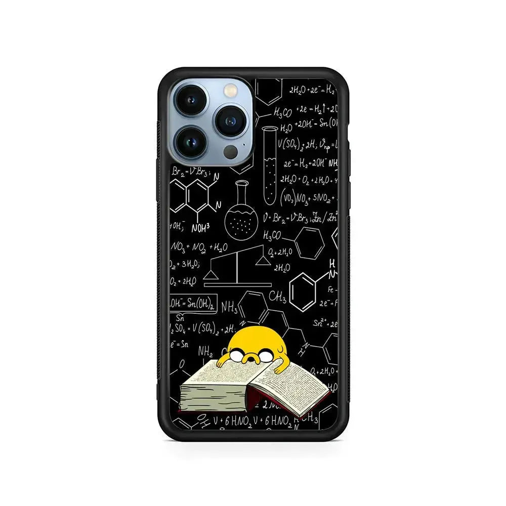 Adventure Time Jake the Dog Learns iPhone 15 Pro Max Case-Rubber / Black (2D Case)-Xtracase
