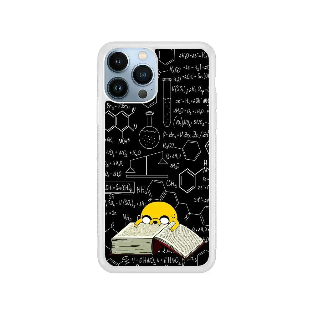 Adventure Time Jake the Dog Learns iPhone 15 Pro Max Case-Rubber / White (2D Case)-Xtracase