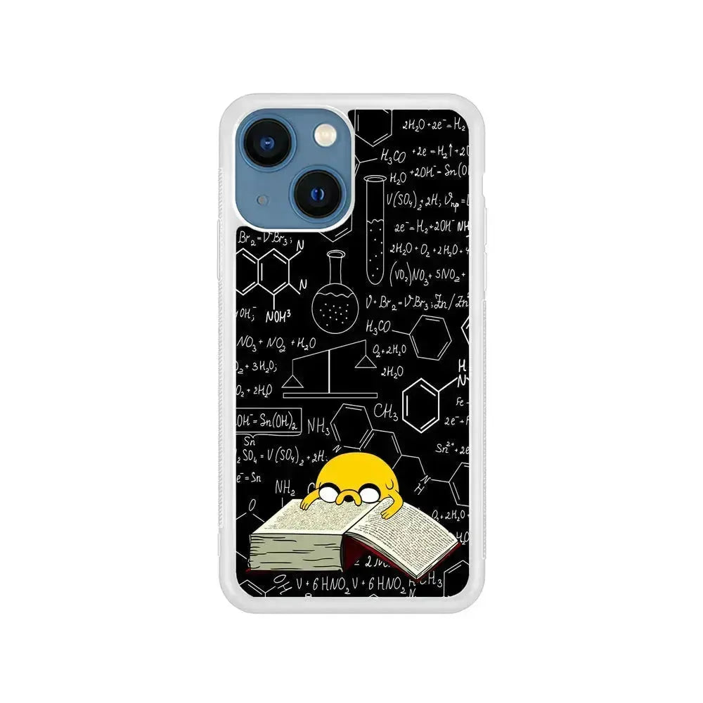 Adventure Time Jake the Dog Learns iPhone 13 Mini Case-Rubber / White (2D Case)-Xtracase