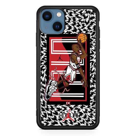 Air Jordan 23 Cartoon Signature iPhone 13 Case-Xtracase