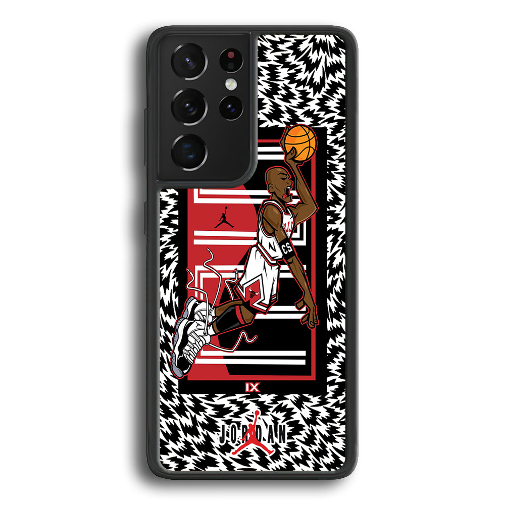 Air Jordan 23 Cartoon Signature Samsung Galaxy S21 Ultra Case-Xtracase