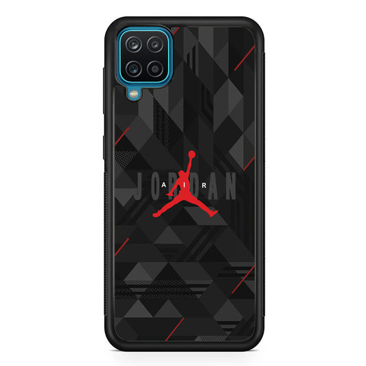 Air Jordan Black Shapes Samsung Galaxy A12 Case-Xtracase