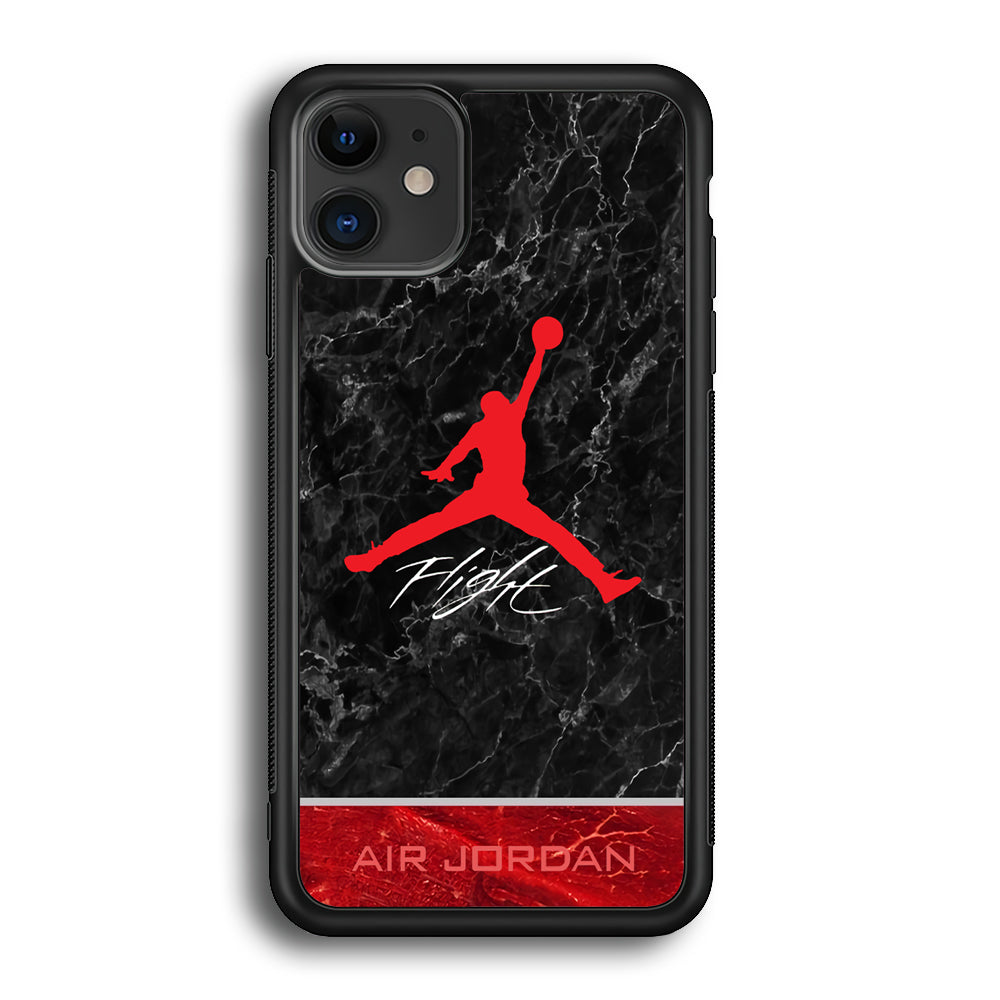 Air Jordan Flight Black Marble iPhone 12 Case-Xtracase