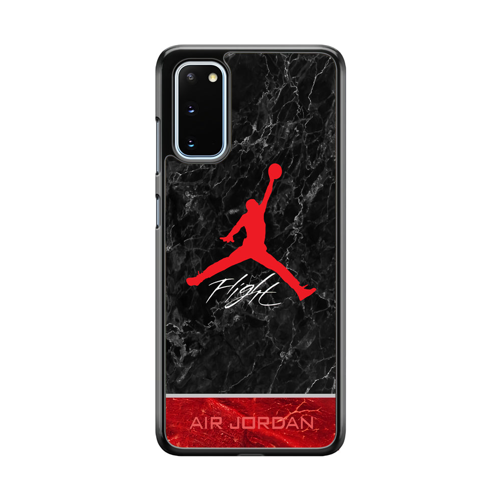 Air Jordan Flight Black Marble Samsung Galaxy S20 Case-Xtracase