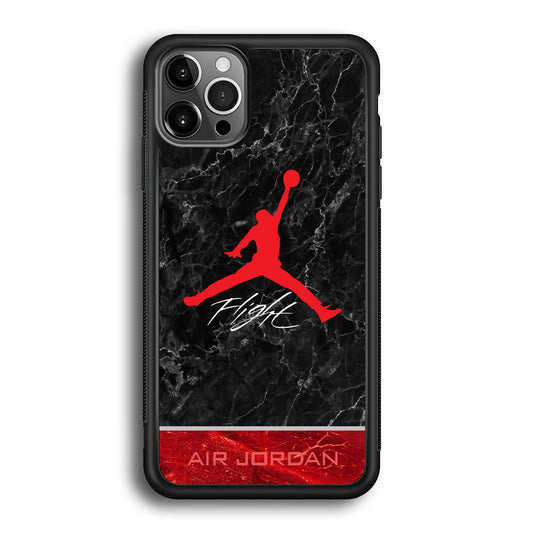 Air Jordan Flight Black Marble iPhone 12 Pro Max Case-Xtracase