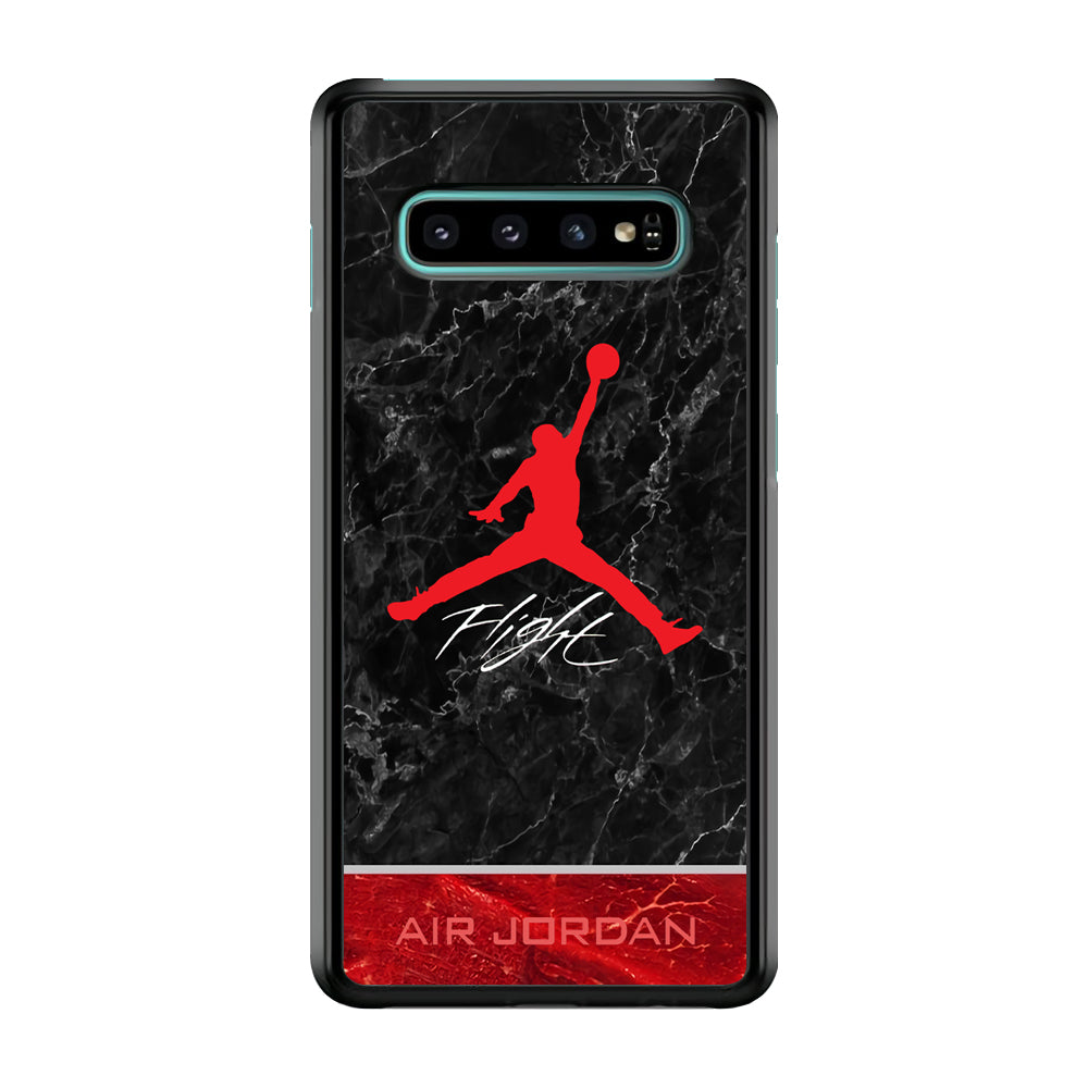 Air Jordan Flight Black Marble Samsung Galaxy S10 Plus Case-Xtracase