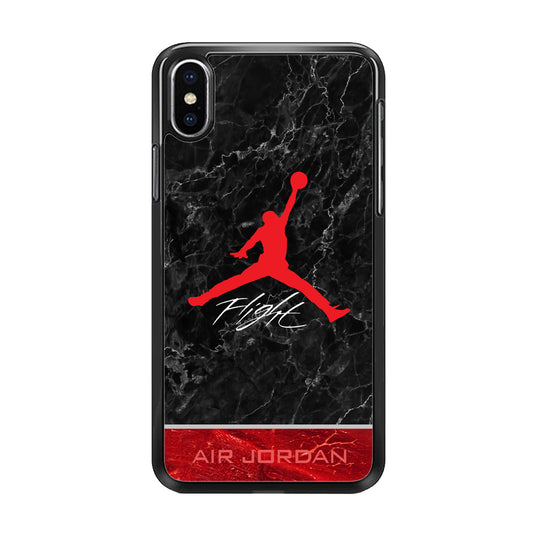 Air Jordan Flight Black Marble iPhone X Case-Xtracase