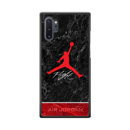 Air Jordan Flight Black Marble Samsung Galaxy Note 10 Plus Case-Xtracase