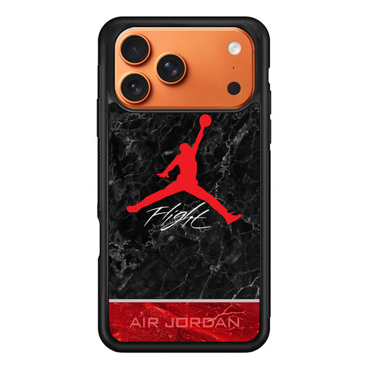 Air Jordan Flight Black Marble iPhone 17 Pro Max Case