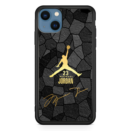 Air Jordan Golden Silhouette iPhone 15 Plus Case-Xtracase