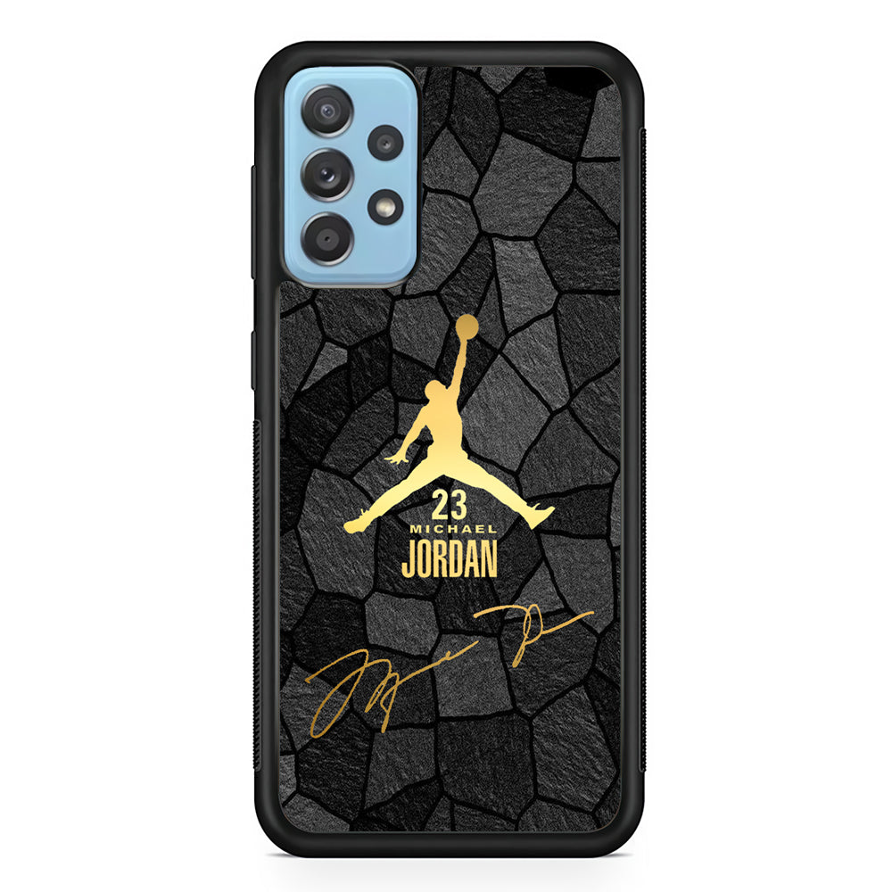 Air Jordan Golden Silhouette Samsung Galaxy A52 Case-Xtracase