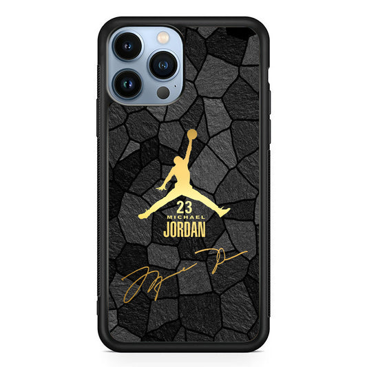 Air Jordan Golden Silhouette iPhone 13 Pro Case-Xtracase