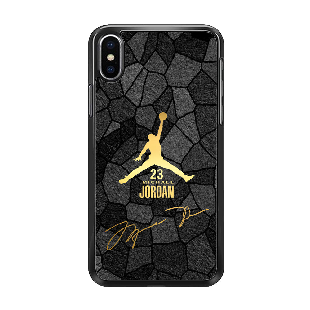 Air Jordan Golden Silhouette iPhone X Case-Xtracase
