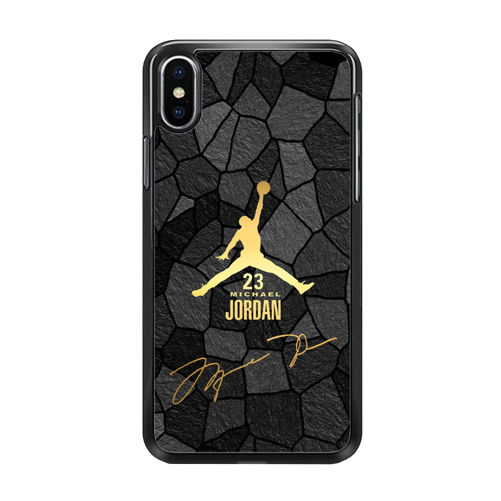 Air Jordan Golden Silhouette iPhone Xs Case-Xtracase