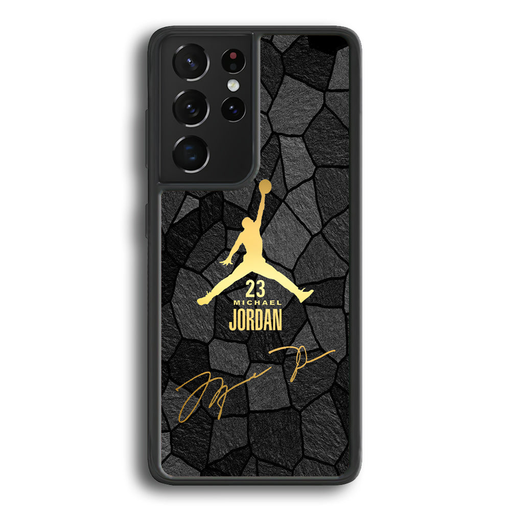 Air Jordan Golden Silhouette Samsung Galaxy S21 Ultra Case-Xtracase