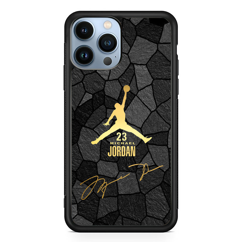 Air Jordan Golden Silhouette iPhone 15 Pro Max Case-Xtracase