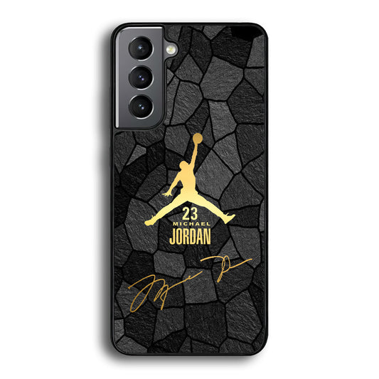 Air Jordan Golden Silhouette Samsung Galaxy S21 Case-Xtracase