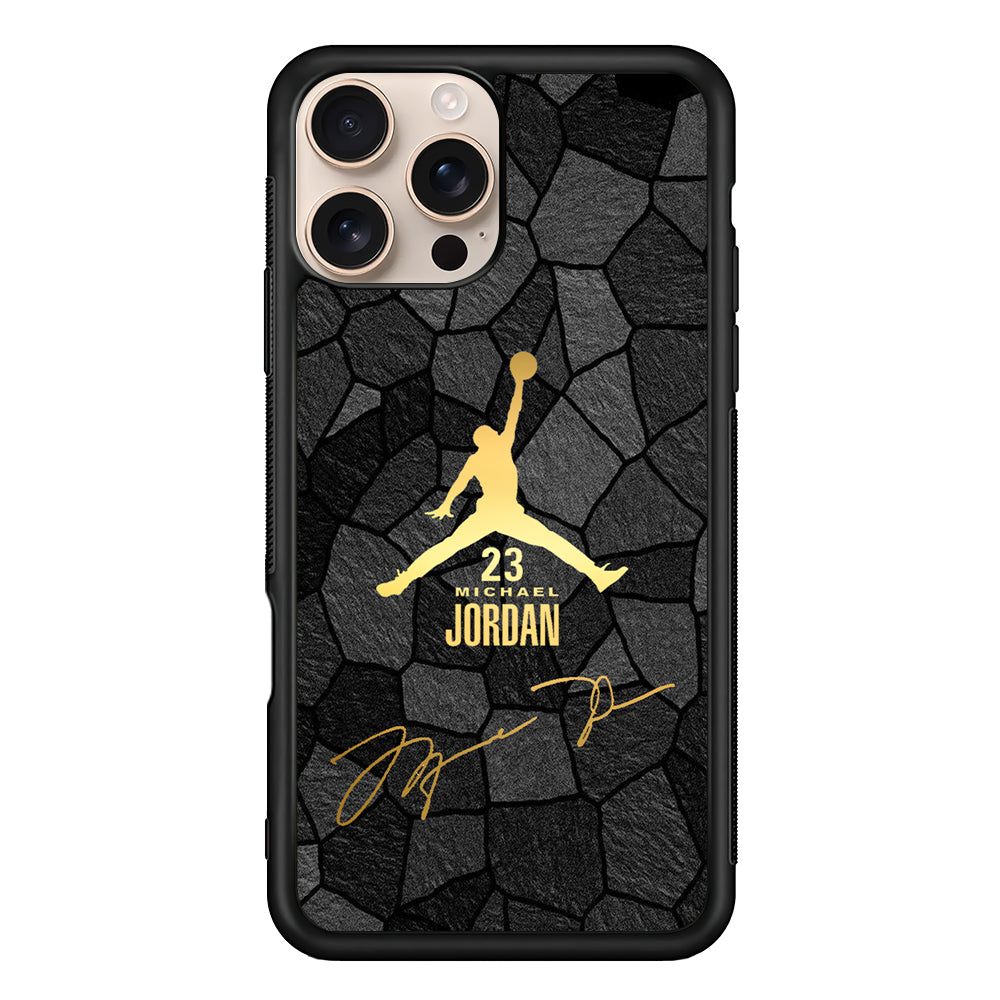 Air Jordan Golden Silhouette iPhone 16 Pro Case - Xtracase