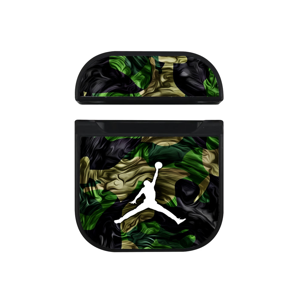 Air Jordan Green Camo Abstract Apple AirPods Case - Xtracase