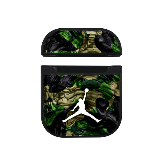 Air Jordan Green Camo Abstract Apple AirPods Case - Xtracase