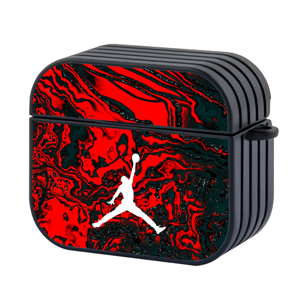 Air Jordan Red Marble Apple Airpods 4 Case - Xtracase