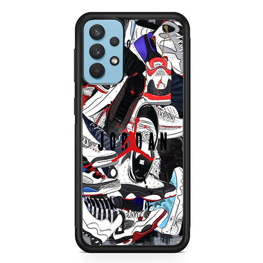 Air Jordan Scattered Collection Samsung Galaxy A32 Case-Xtracase