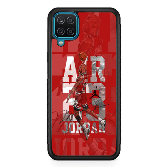 Air Jordan Silver Light Samsung Galaxy A12 Case-Xtracase