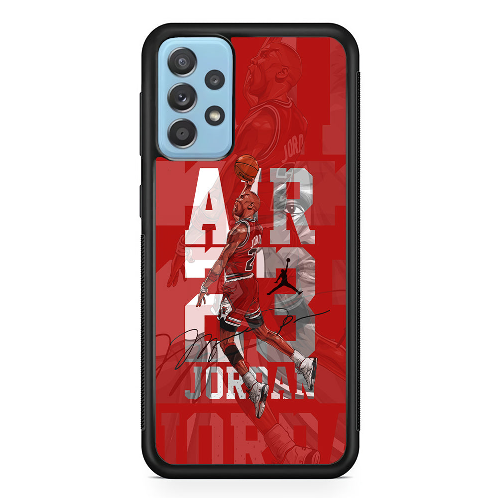 Air Jordan Silver Light Samsung Galaxy A72 Case-Xtracase