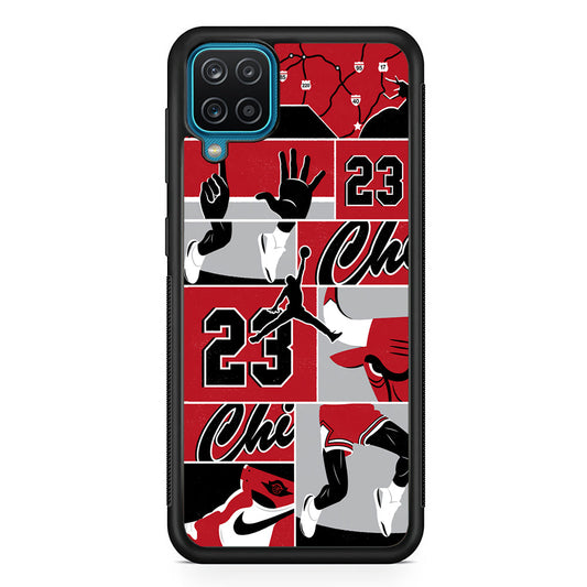 Air Jordan Team Collage Backdrop Samsung Galaxy A12 Case-Xtracase