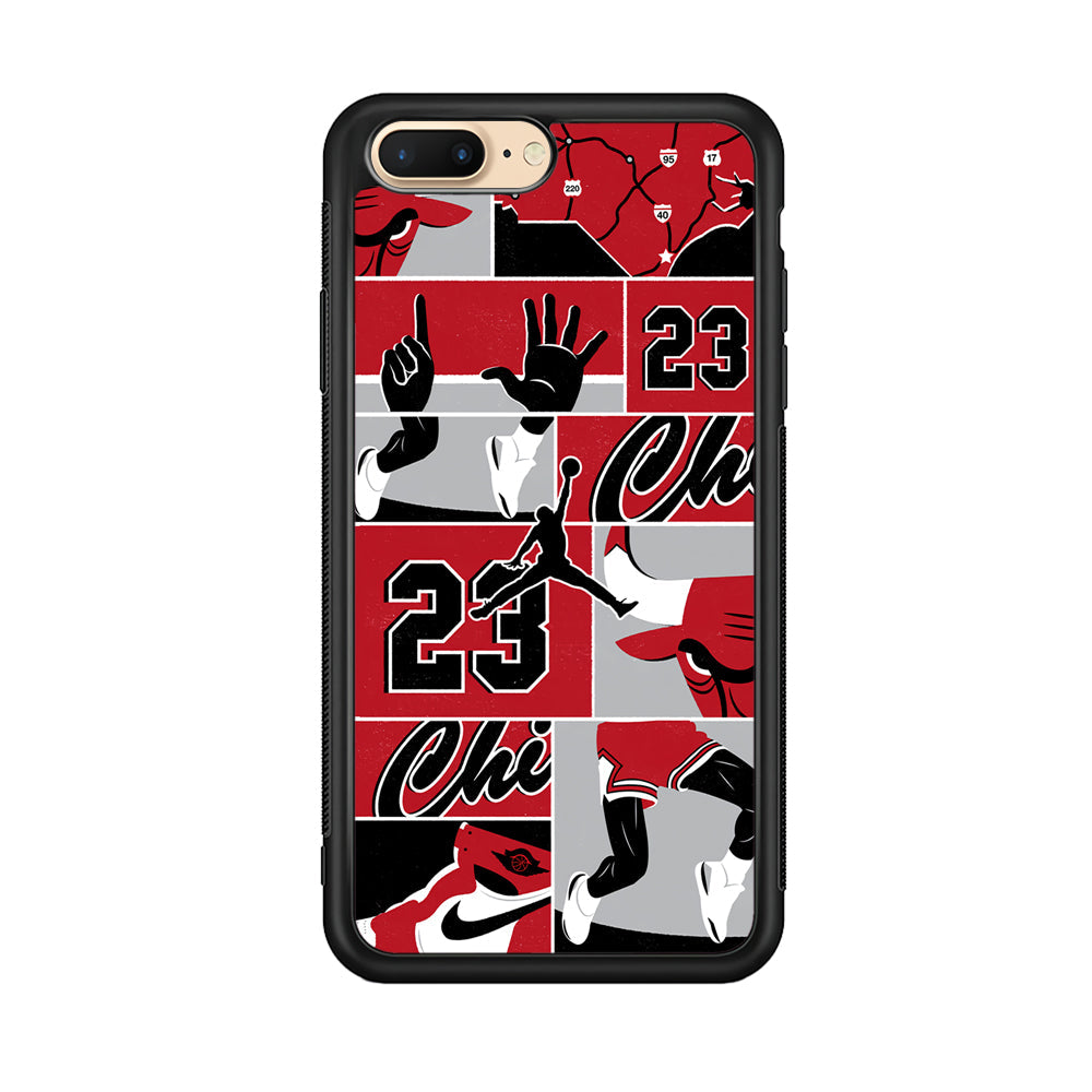 Air Jordan Team Collage Backdrop iPhone 7 Plus Case-Xtracase