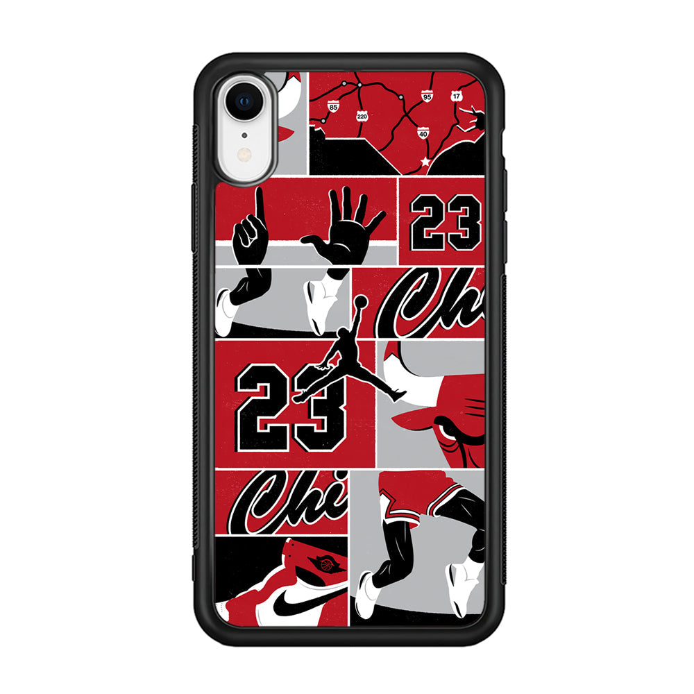 Air Jordan Team Collage Backdrop iPhone XR Case-Xtracase