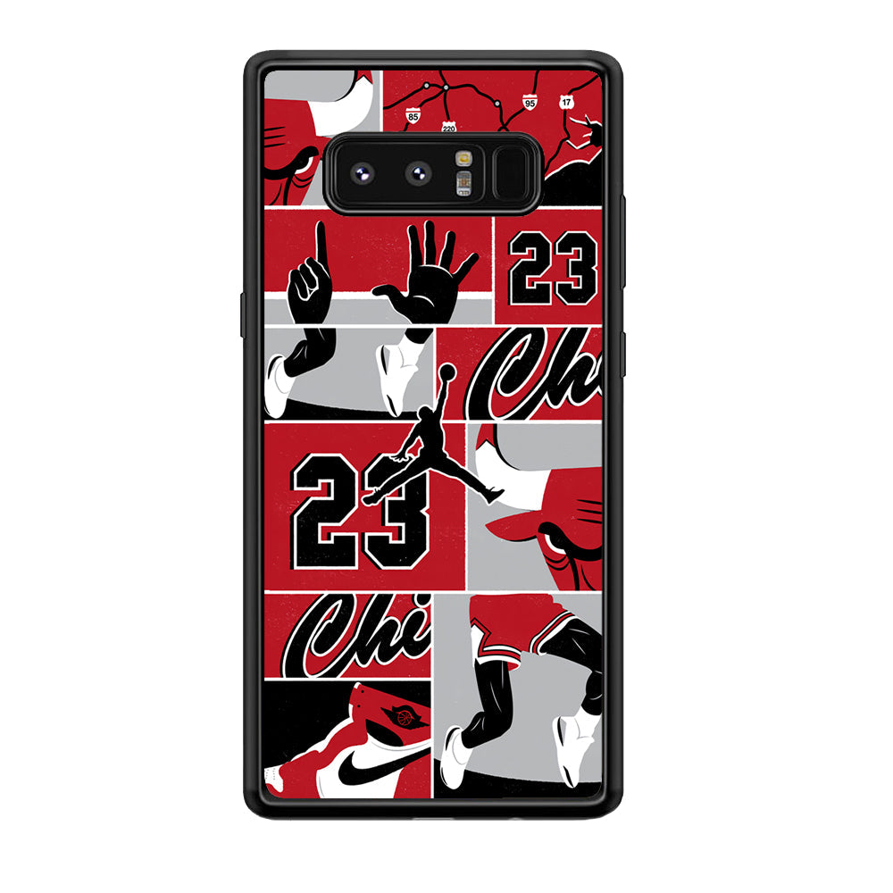 Air Jordan Team Collage Backdrop Samsung Galaxy Note 8 Case-Xtracase