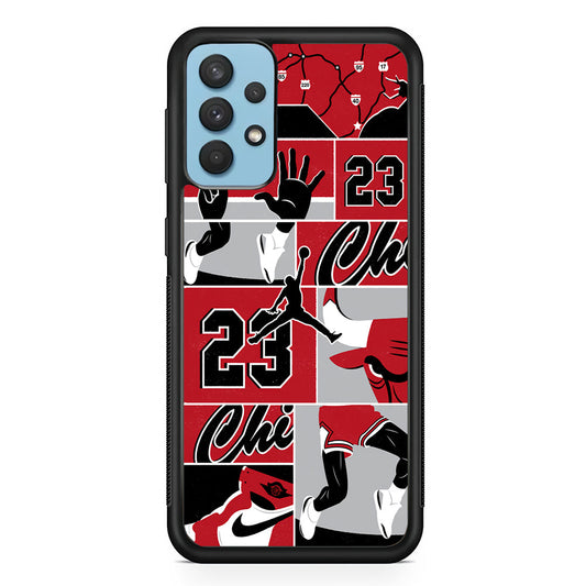 Air Jordan Team Collage Backdrop Samsung Galaxy A32 Case-Xtracase