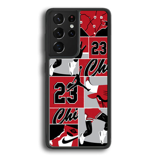 Air Jordan Team Collage Backdrop Samsung Galaxy S25 Ultra Case-Xtracase