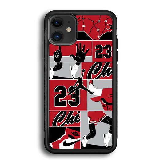Air Jordan Team Collage Backdrop iPhone 12 Case-Xtracase