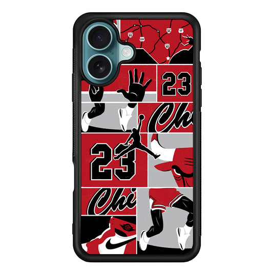 Air Jordan Team Collage Backdrop iPhone 16 Case - Xtracase