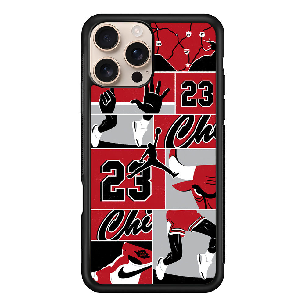 Air Jordan Team Collage Backdrop iPhone 16 Pro Case - Xtracase