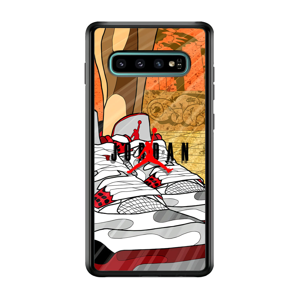 Air Jordan The Cartoon Shoes Samsung Galaxy S10 Plus Case-Xtracase