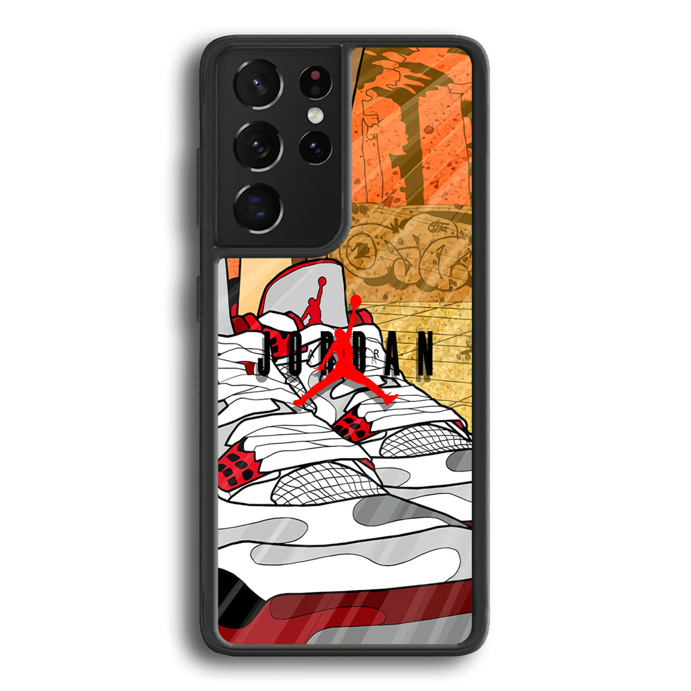 Air Jordan The Cartoon Shoes Samsung Galaxy S21 Ultra Case-Xtracase